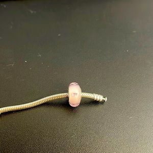 Pandora sparkling pink heart Murano charm